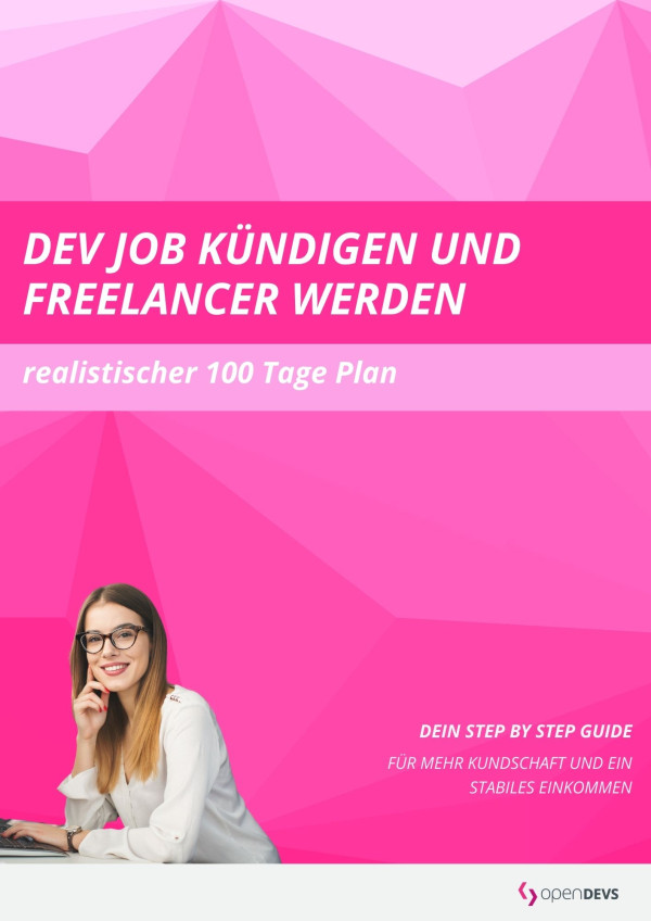 Dev Job kuendigen und Freelancer werden Whitepaper openDEVS Deckblatt